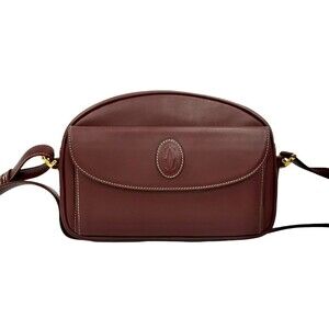 CARTIER Must Line Leather Shoulder Bag/Semi-Shoulder Bag, Bordeaux, 81394